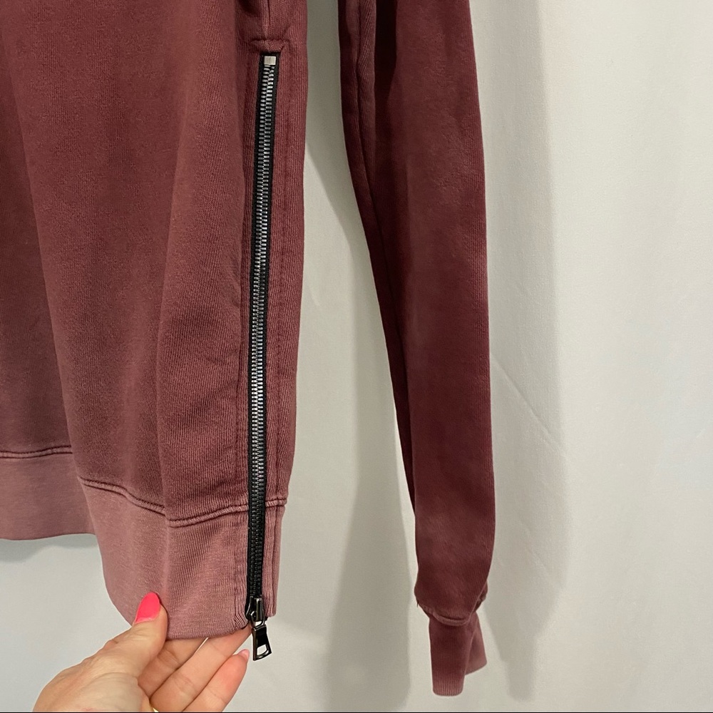 Cotton Citizen Ombré Crewneck Side Zip Pullover Sweatshirt - Picture 4 of 10